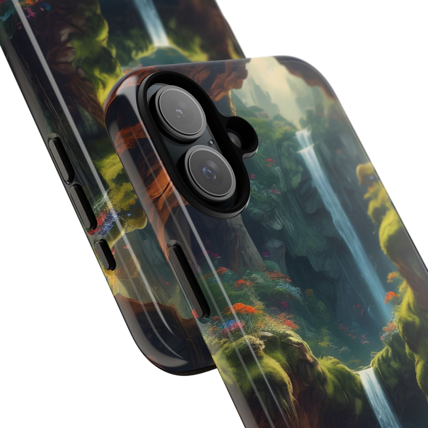 Funda de teléfono con diseño de cascada - Fundas resistentes, diseño de cascada, funda estética para teléfono, regalo para amantes de la naturaleza, protector de teléfono.
