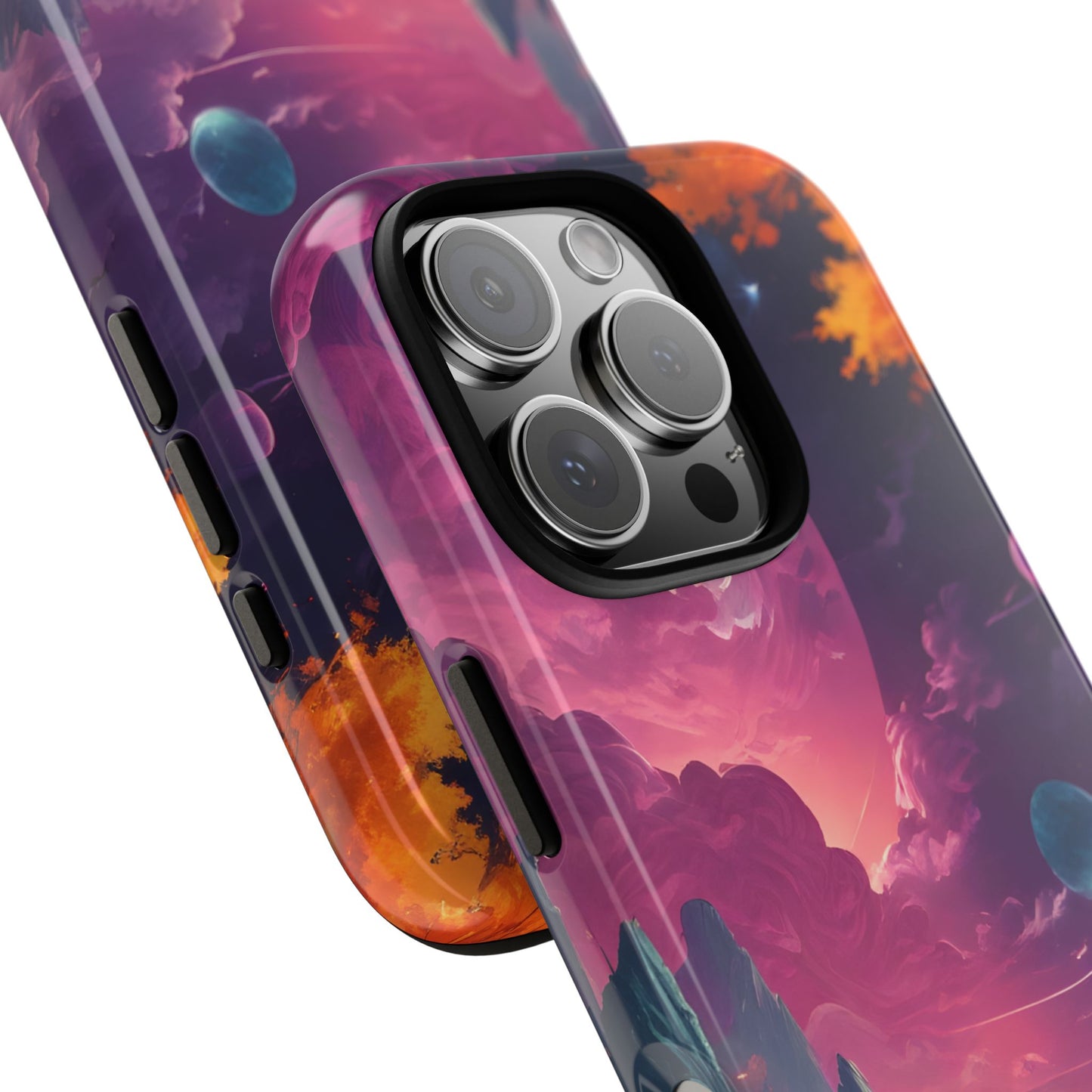 Carcasa para teléfono de astronauta psicodélico, tema espacial galaxia, fundas resistentes para hombres y mujeres, regalos únicos para amantes de la tecnología, accesorios elegantes, decoración cósmica.