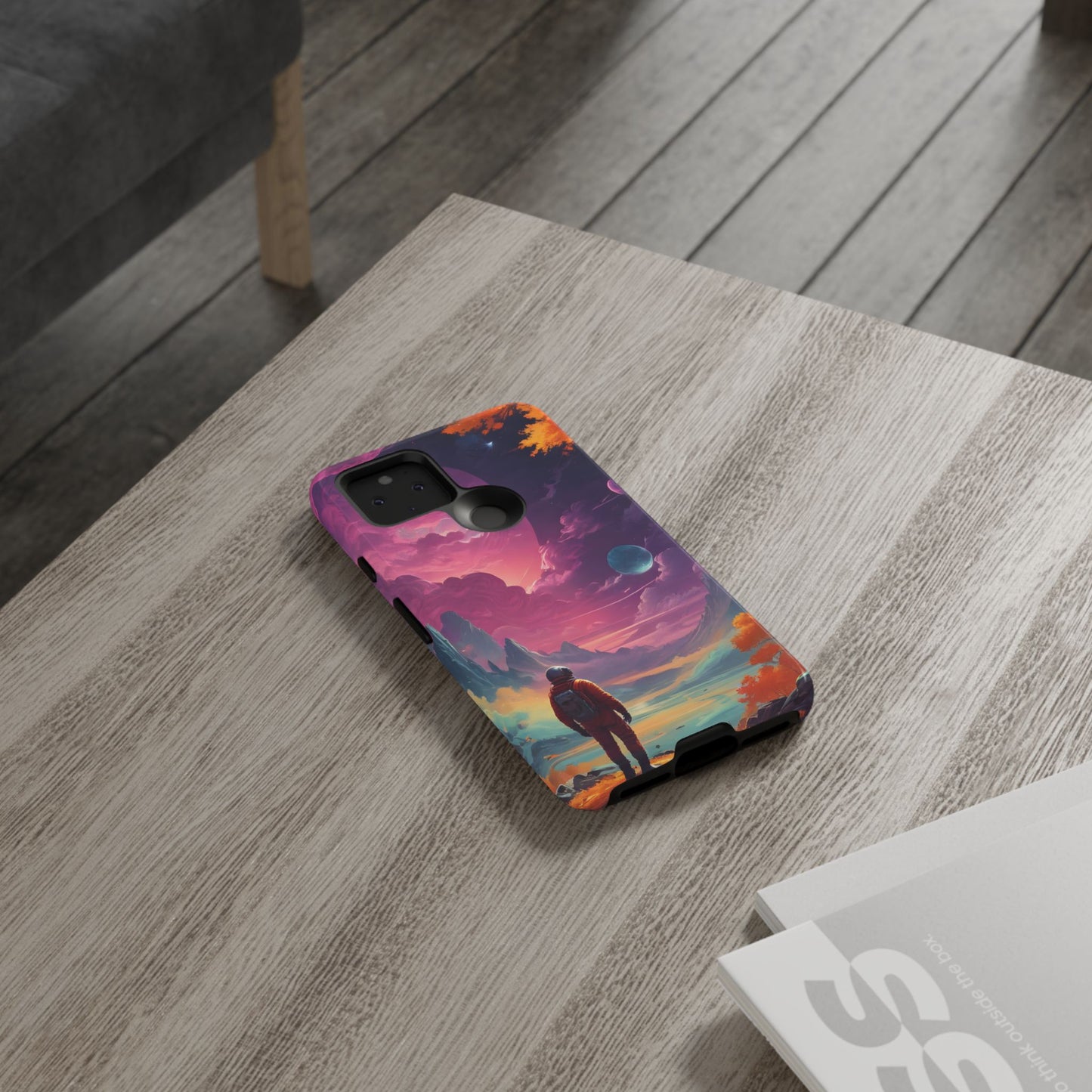 Carcasa para teléfono de astronauta psicodélico, tema espacial galaxia, fundas resistentes para hombres y mujeres, regalos únicos para amantes de la tecnología, accesorios elegantes, decoración cósmica.