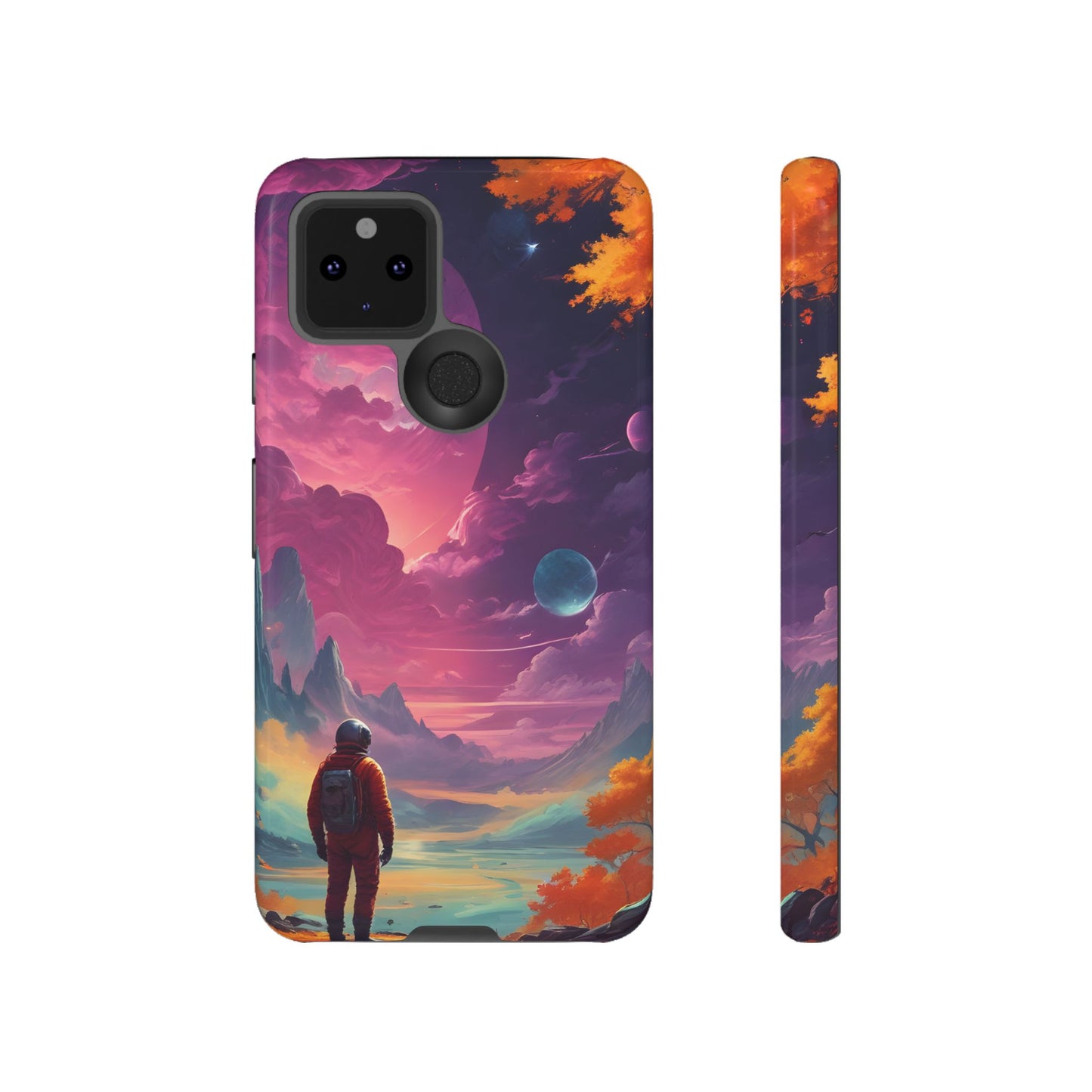 Carcasa para teléfono de astronauta psicodélico, tema espacial galaxia, fundas resistentes para hombres y mujeres, regalos únicos para amantes de la tecnología, accesorios elegantes, decoración cósmica.