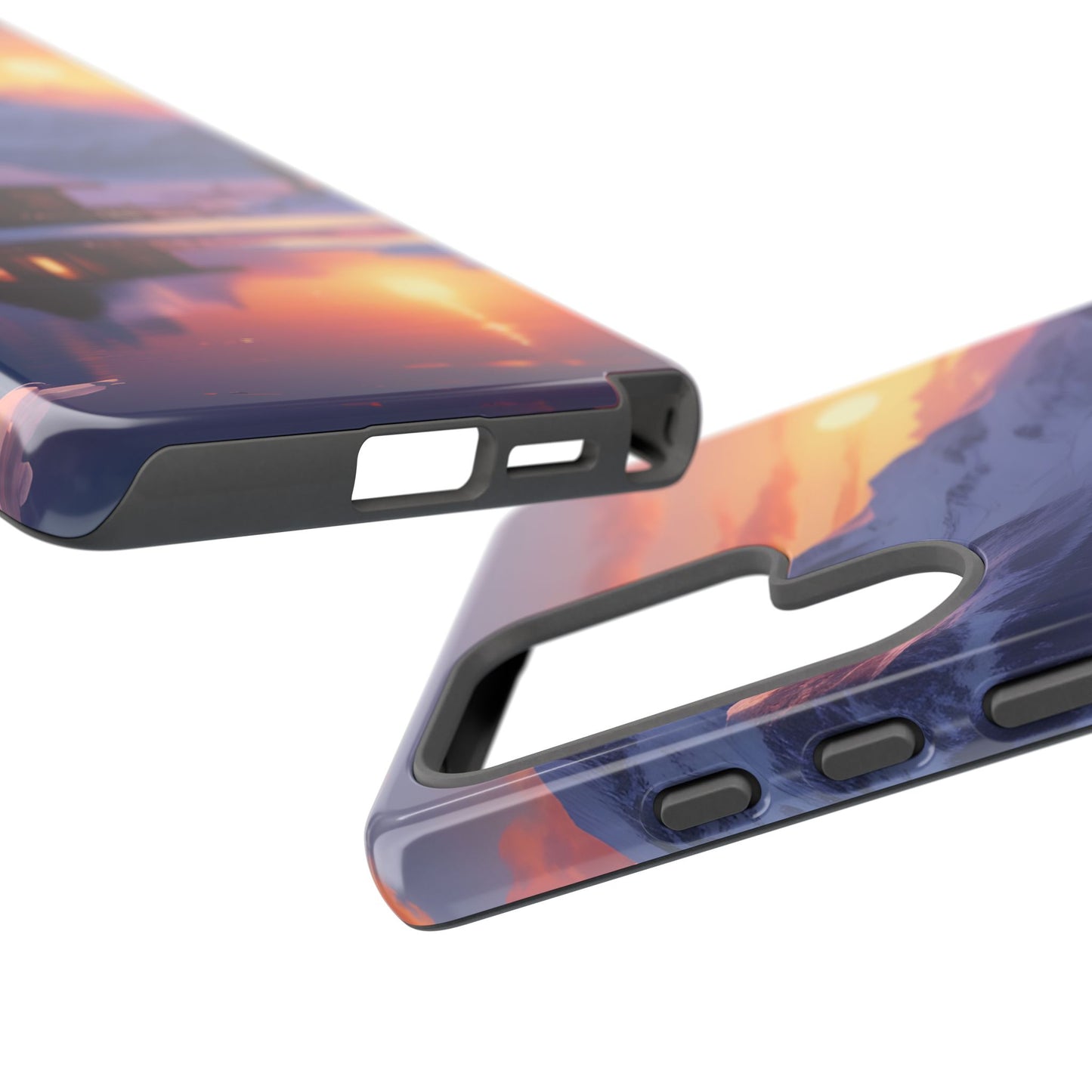 Snowy Mountain Cabin Phone Case, Tough Cases for Nature Lovers, Scenic Phone Cover, Gift for Hikers, Outdoor Adventure Accessory