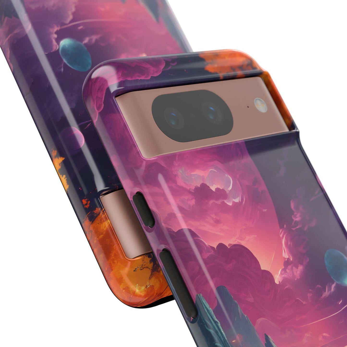 Carcasa para teléfono de astronauta psicodélico, tema espacial galaxia, fundas resistentes para hombres y mujeres, regalos únicos para amantes de la tecnología, accesorios elegantes, decoración cósmica.