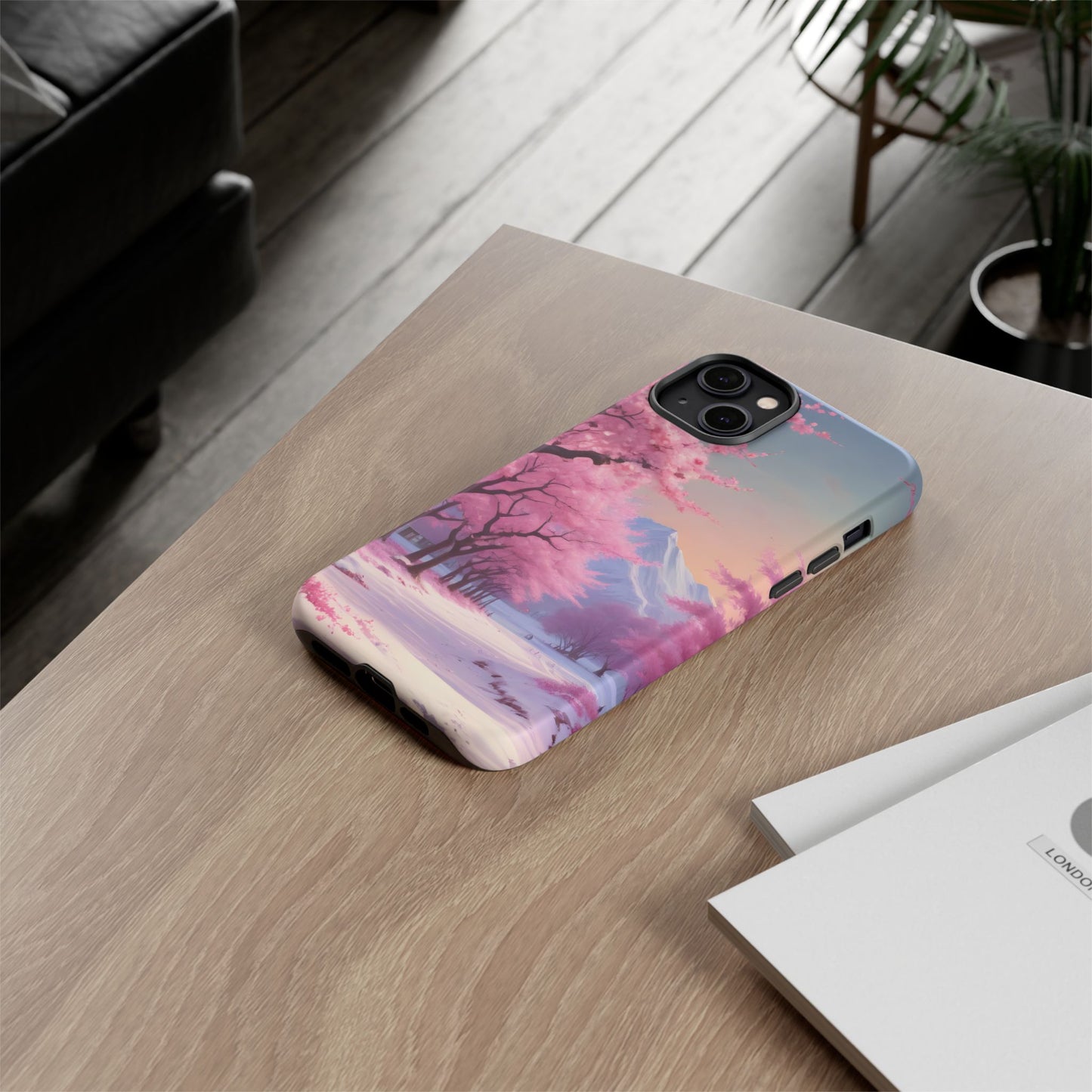 Funda para teléfono con diseño de flor de cerezo, estética primaveral, funda resistente para teléfono, diseño floral, regalo para amantes de la naturaleza, funda Sakura.