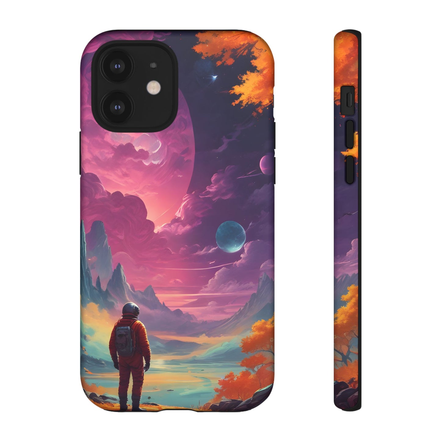 Carcasa para teléfono de astronauta psicodélico, tema espacial galaxia, fundas resistentes para hombres y mujeres, regalos únicos para amantes de la tecnología, accesorios elegantes, decoración cósmica.