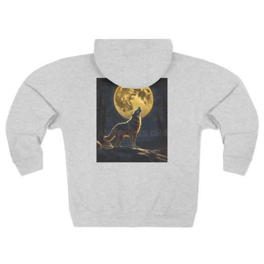 Art Rocks Wolf Moon Zip-Up Hoodie - XS / Heather Grey - Hoodie