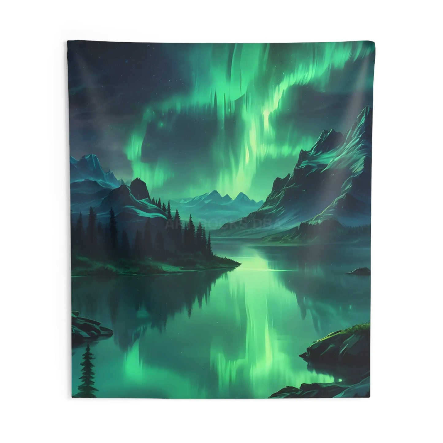 Aurora Borealis Indoor Tapestry Bohemian Wall Hanging Home Decor Wall Art Nature Theme Gift for Nature Lovers - 88’’ ×