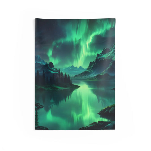 Aurora Borealis Indoor Tapestry Bohemian Wall Hanging Home Decor Wall Art Nature Theme Gift for Nature Lovers - 26’’ ×