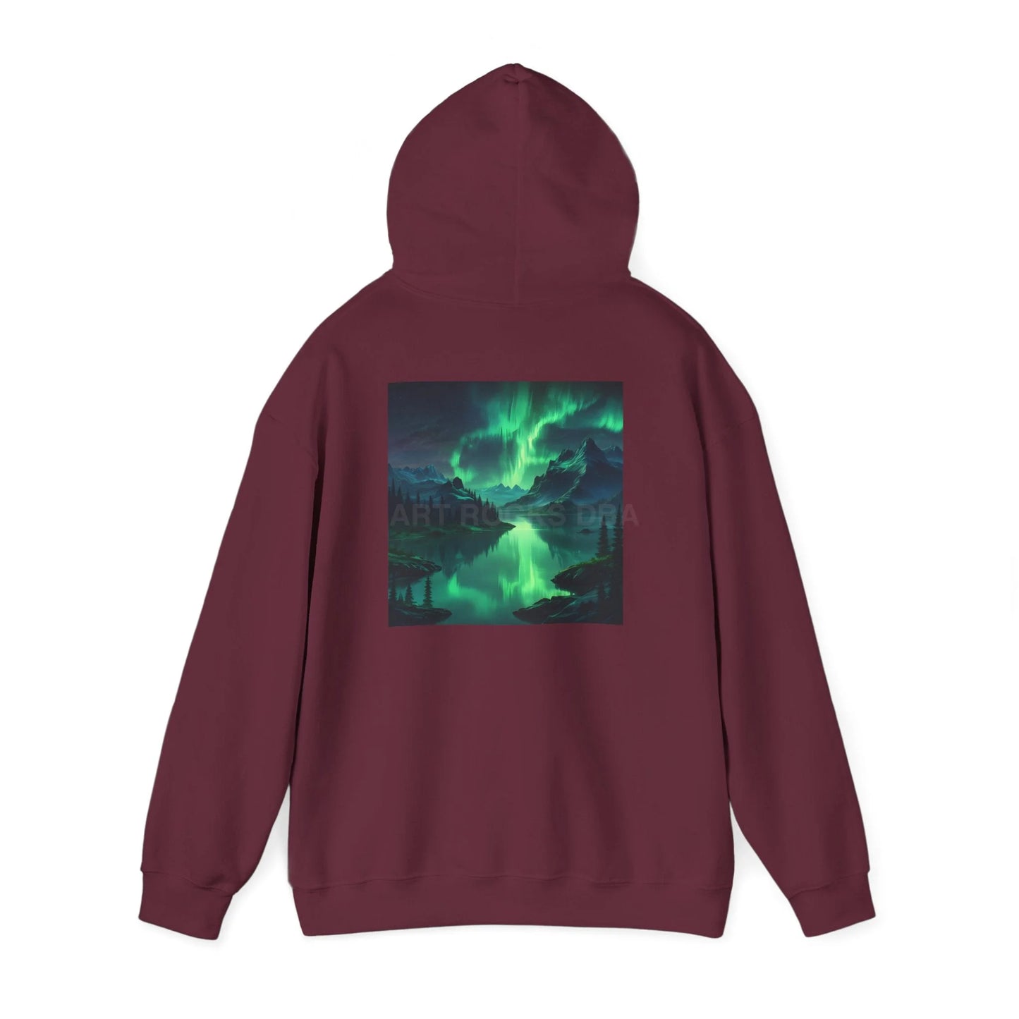 Aurora Borealis Sweatshirt Unisex Hooded Sweatshirt - Cozy Graphic Hoodie for Art Lovers Winter Gift Casual Wear Art