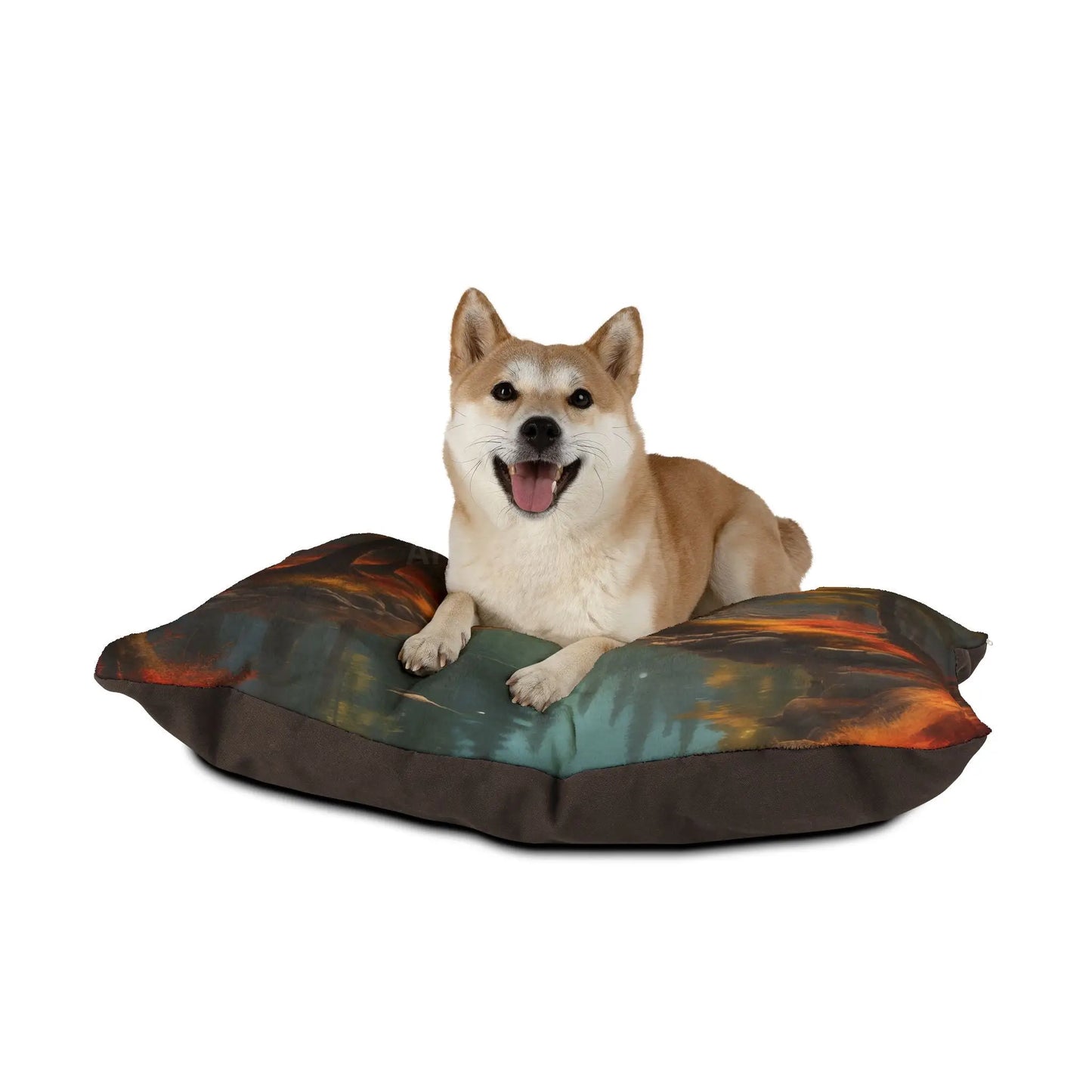 Autumn Forest Pet Bed — Cozy Scenic Dog & Cat Pillow - Pets