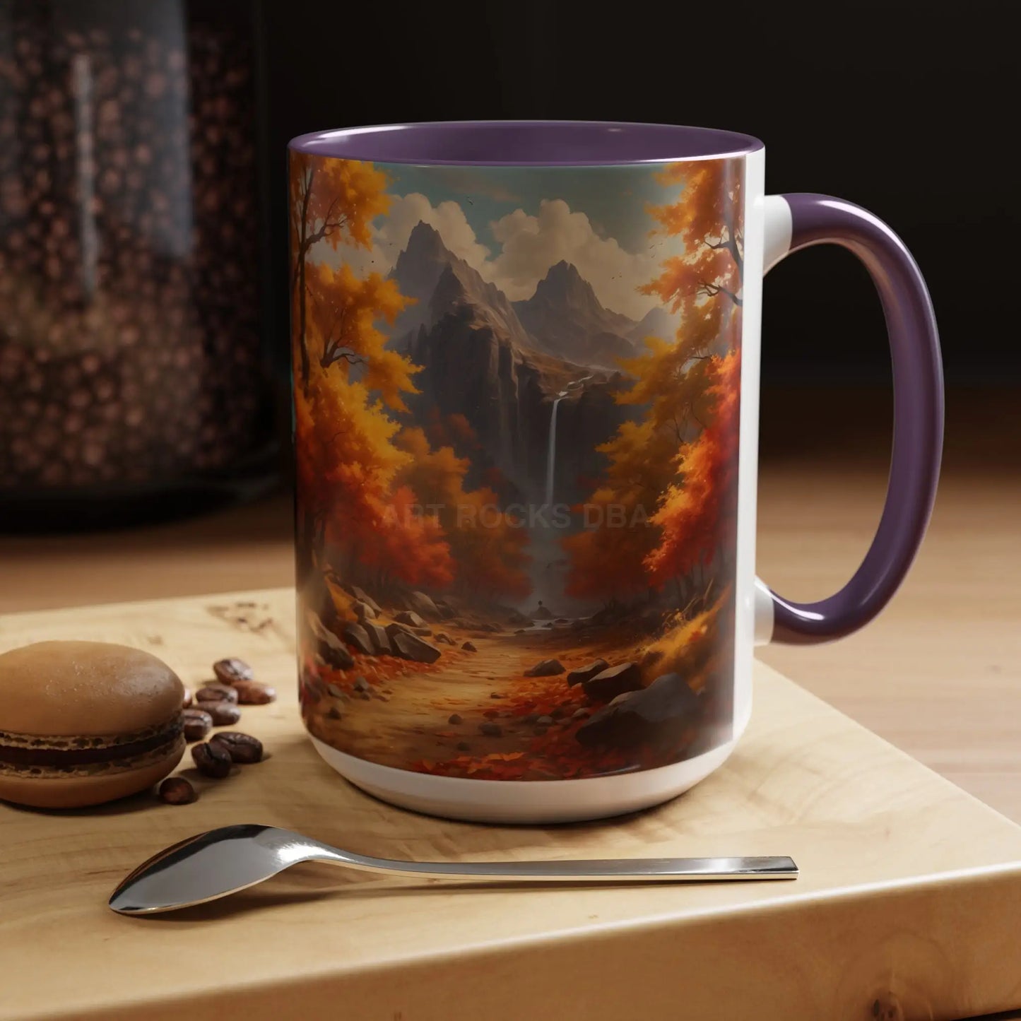 Autumn Mountain Coffee Mug — Scenic Fall Landscape Accent Mug (11/15oz) - Mug