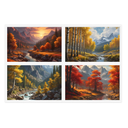 Autumn Trees Landscape Sticker Sheets Nature Decor Fall Aesthetic Stickers Scrapbooking Supplies Artful Gift Ideas