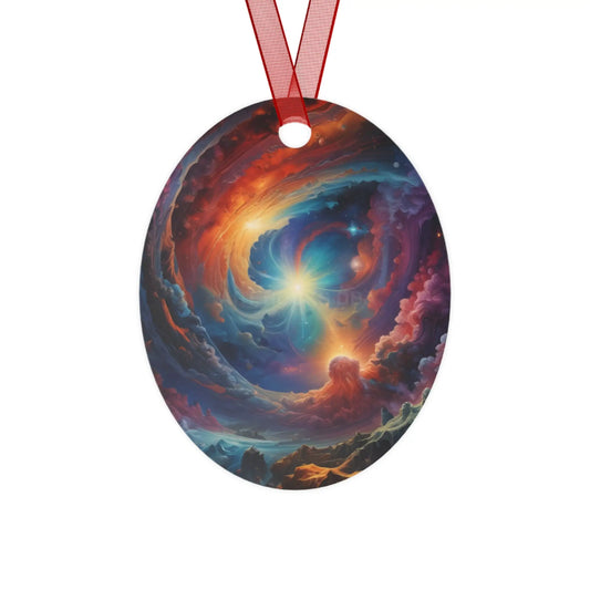 Bell Metal Ornament — Cosmic Nebula Spiritual Holiday Decoration - Oval / One Size - Home Decor