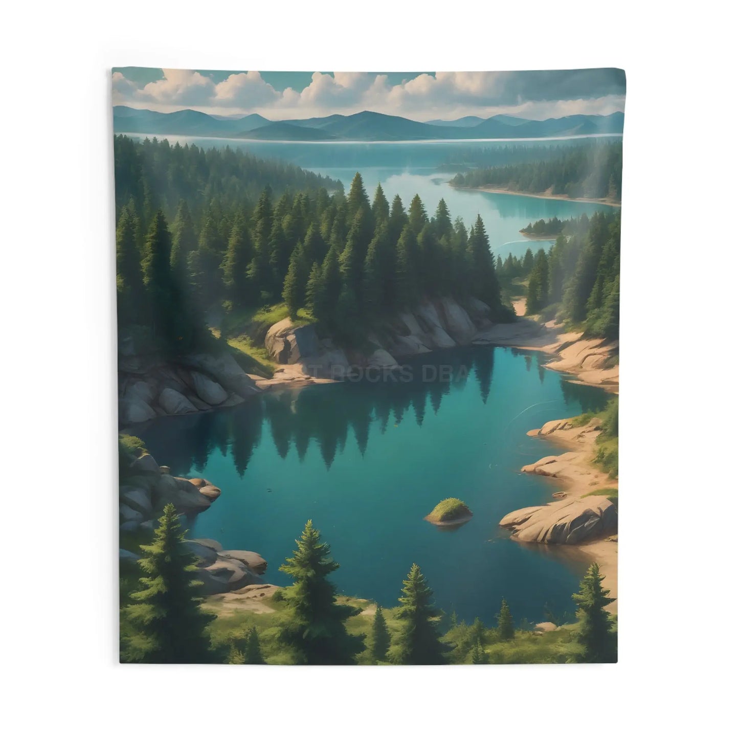 Blue Lake Indoor Wall Tapestries for Cozy Homes Bohemian Decor Scenic Landscape Tapestry Living Room Wall Art Gifts
