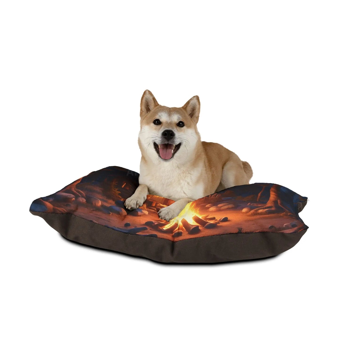 Cabin Campfire Pet Bed — Cozy Outdoor Log Cabin Dog/Cat Bed - Pets