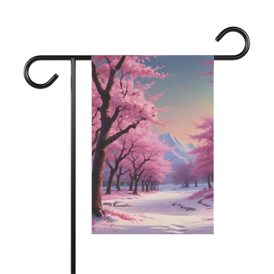 Cherry Blossom Garden Banner | Spring Decor Floral Banner Outdoor Flag Home & Garden Decoration Springtime Welcome Sign