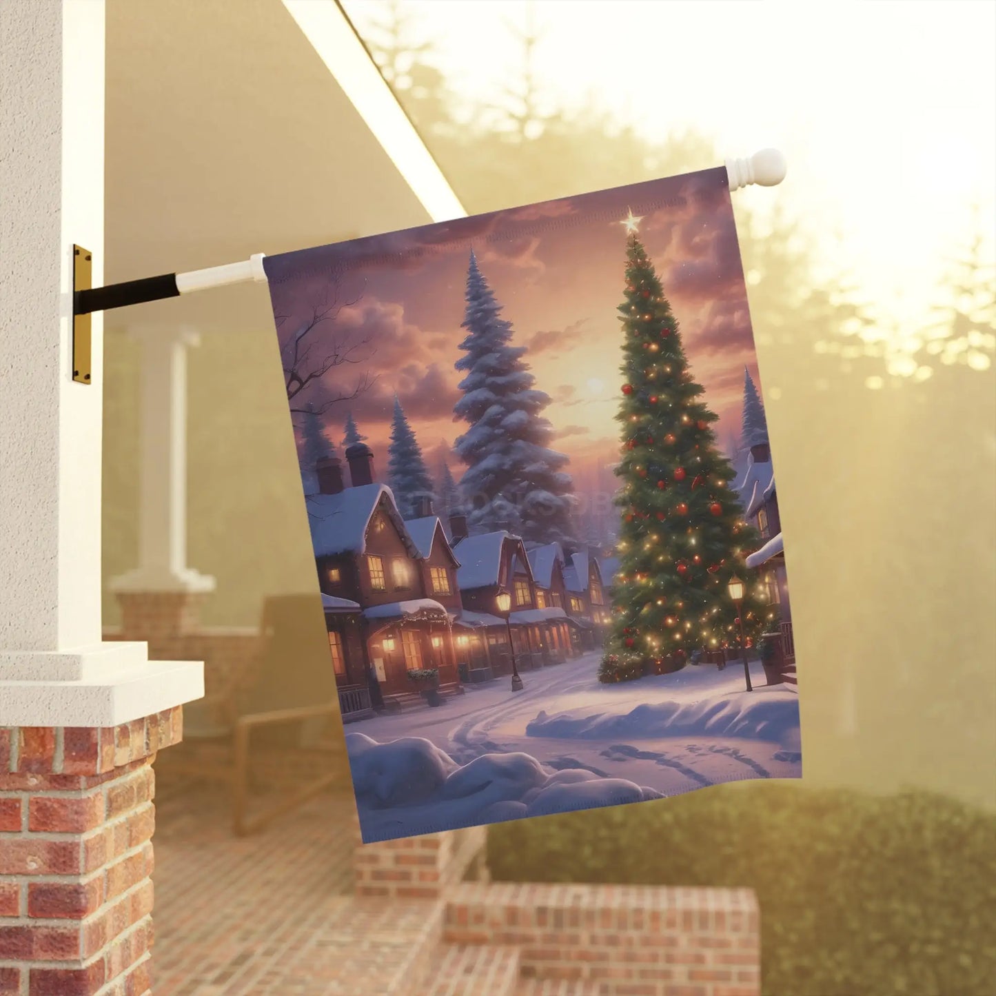 Christmas Garden Banner Winter Decor Holiday Flag Outdoor Holiday Decoration Festive Yard Sign - 12’’ × 18’’ - Home