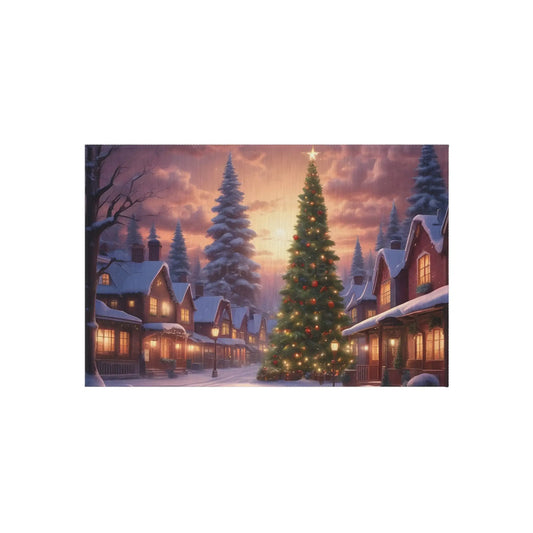 Christmas Outdoor Rug Seasonal Decor Holiday Patio Mat Winter Wonderland Rug Festive Entertaining Cozy Outdoor Space