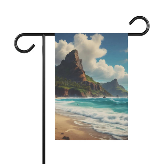 Coastal Paradise Garden Banner Beach Vibes Outdoor Decor Summer Garden Flag Ocean Theme Home Decoration Nautical Yard