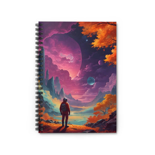 Cosmic Adventure Spiral Notebook Space-Themed Journal Astronaut Notebook Gift for Writers School Supplies Travel