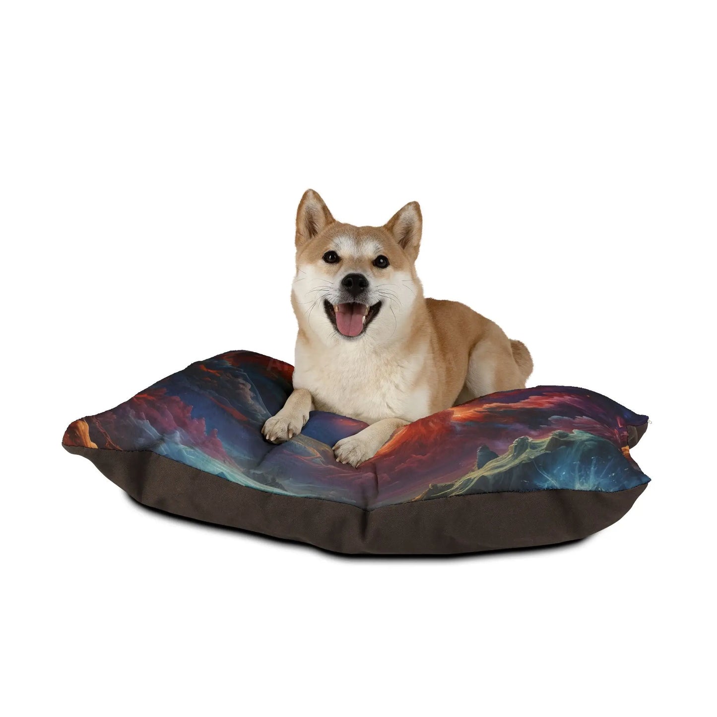 Cosmic Swirl Pet Bed — Galaxy Nebula Print Pillow for Dogs & Cats - Pets