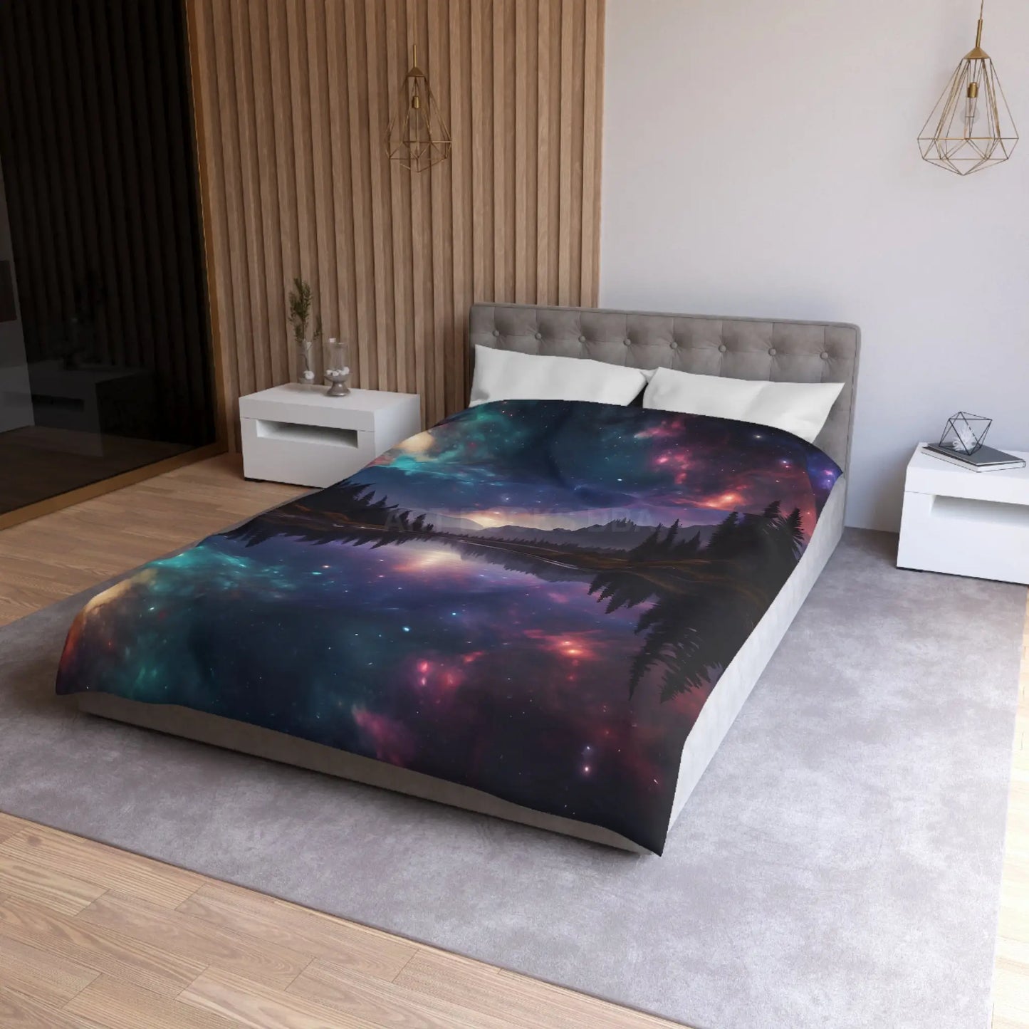 Cosmic Wilderness Duvet Cover - Celestial Bedding Dreamy Bedroom Decor Unique Gift for Galaxy Lovers Starry Night Home