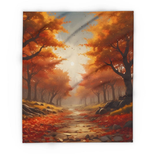 Cozy Autumn Tree Colors Fleece Blanket - Warm Throw for Fall Decor Snug Comfort Gift for Thanksgiving Home Accent