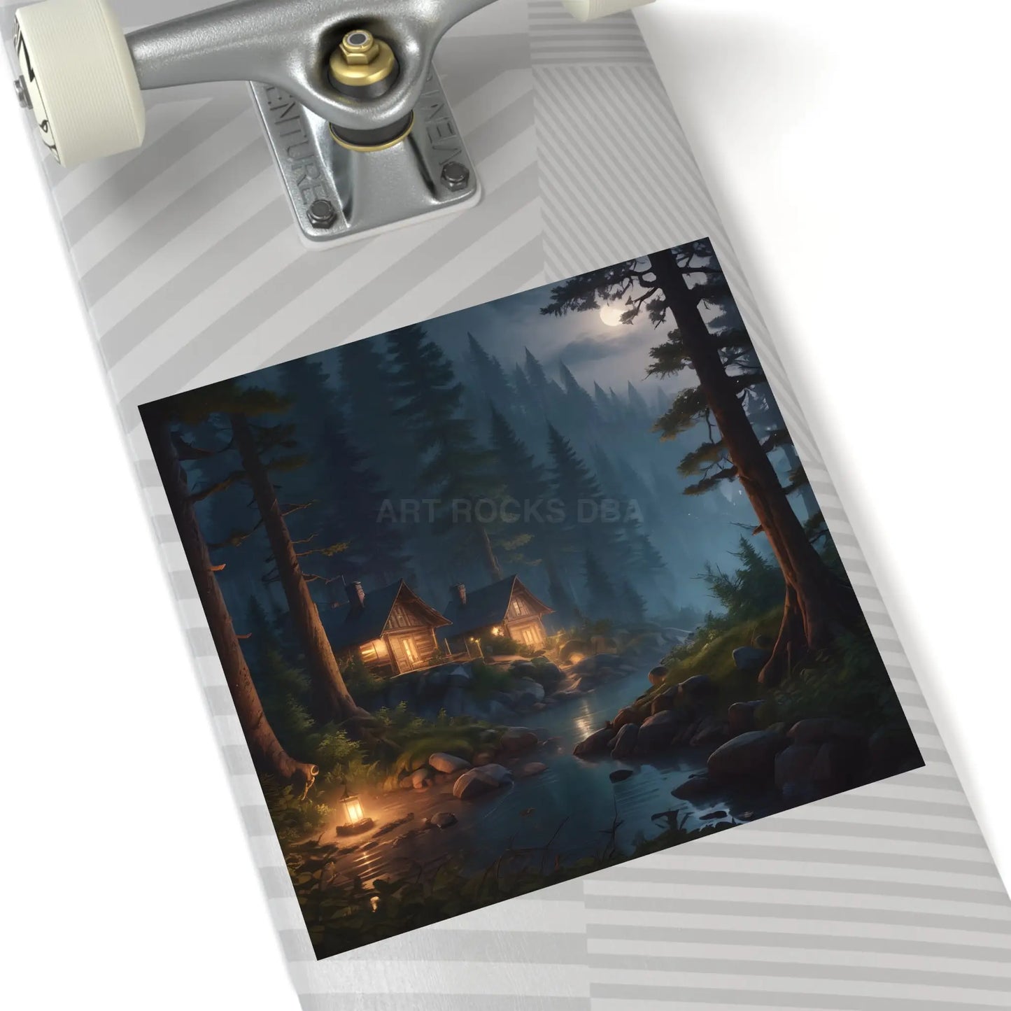 Cozy Cabin Stickers - Nature Scene Decor for Home Scrapbooking Gifts Outdoor Adventures Aesthetic Wall Art - Paper