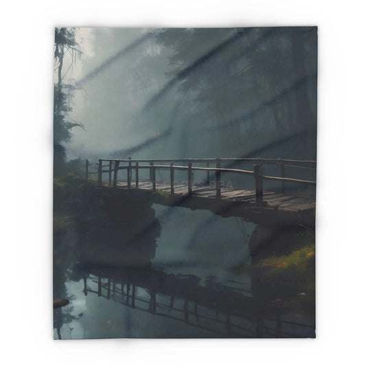 Cozy Misty Forest Arctic Fleece Blanket Warm Throw for Relaxing Home Decor Outdoor Camping Unique Gift for Every