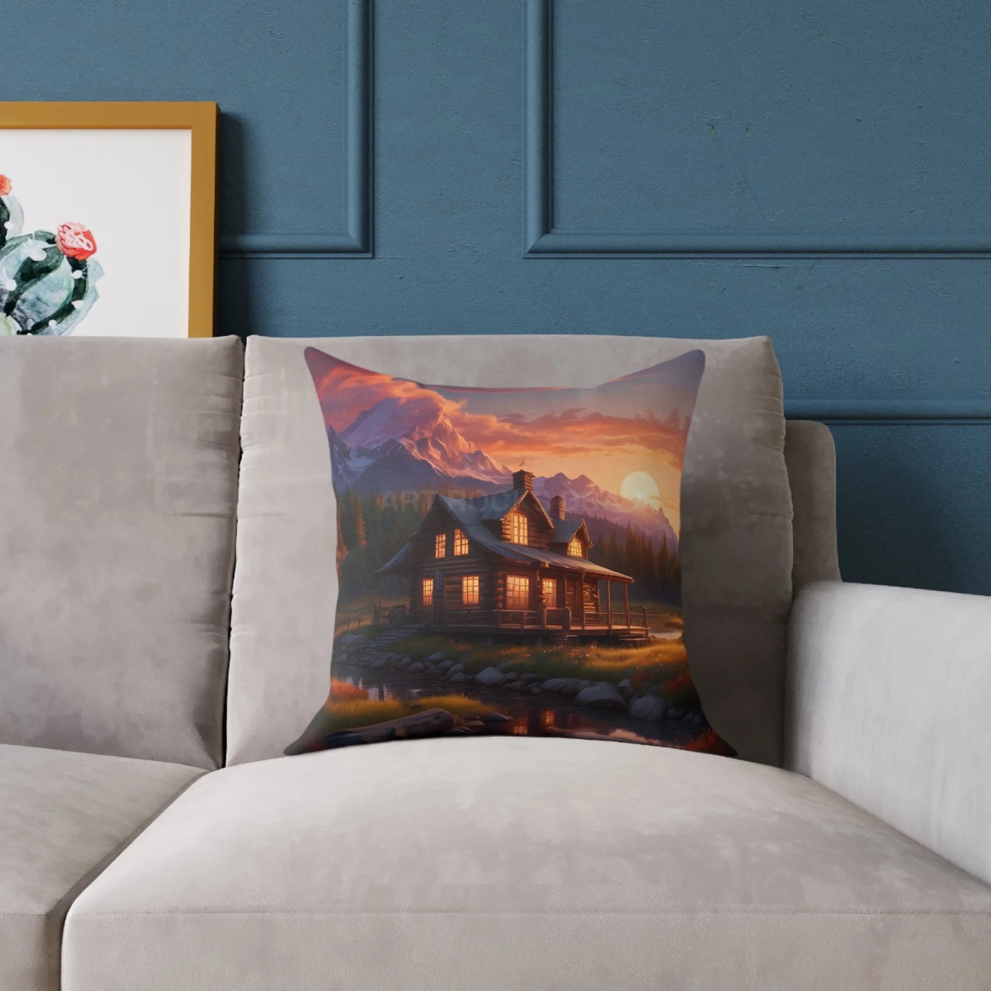 Cozy Mountain Cabin Pillow Cabin Decor Home Accent Rustic Gift Throw Pillow - Home Decor