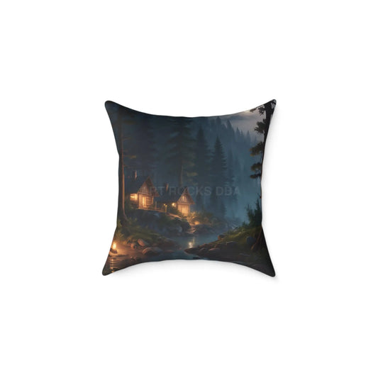 Cozy Mountain Retreat Pillow Decorative Throw Pillow Cabin Home Decor Camping Gift Nature Lover Cushion - 18’’ × 18’’