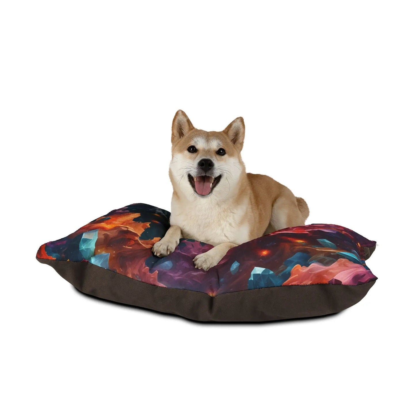 Crystal Cavern Pet Bed — Colorful Fantasy Dog & Cat Cushion - Pets
