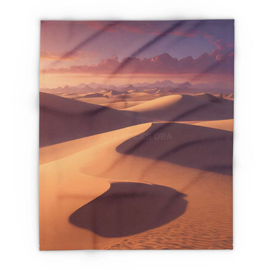 Desert Sunset Arctic Fleece Blanket - Cozy Home Decor for Relaxing Evenings - 50’’ × 60’’ - Home Decor