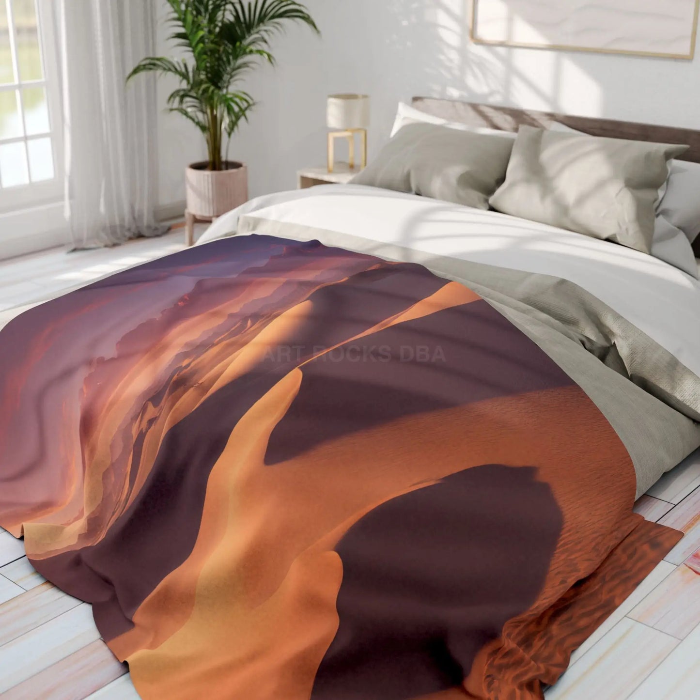 Desert Sunset Arctic Fleece Blanket - Cozy Home Decor for Relaxing Evenings - Home Decor