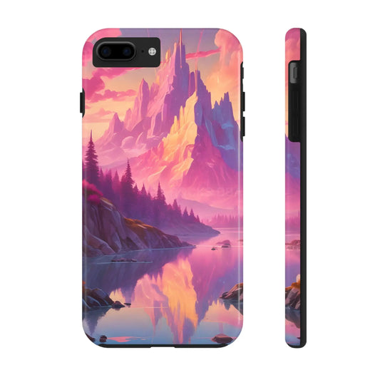 Dreamy Cotton Candy Mountain Landscape Phone Cases Tough Phone Covers Nature Lover Gifts Phone Accessories Outdoor
