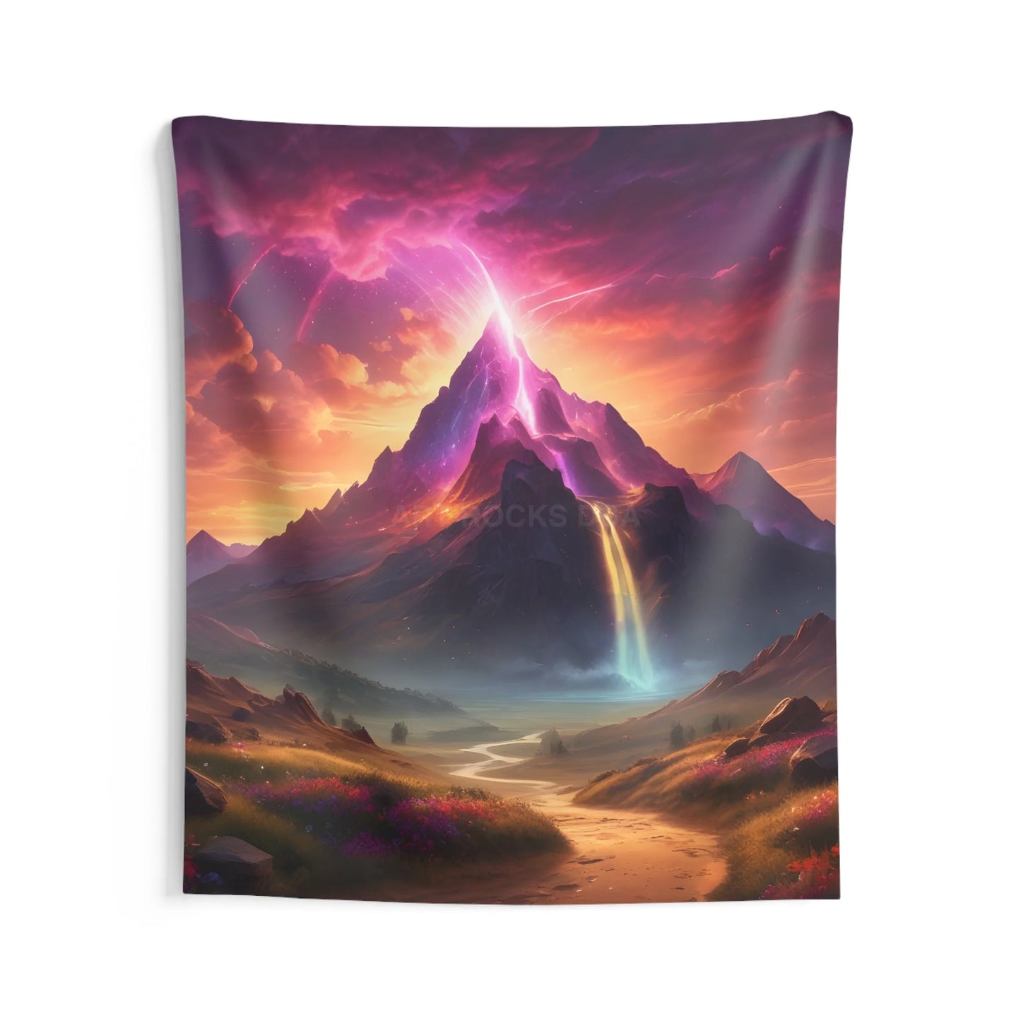 Electric Mountain Wall Tapestry Vibrant Decor Home Aesthetic Nature Inspired Art Boho Wall Hanging Gift for Nature