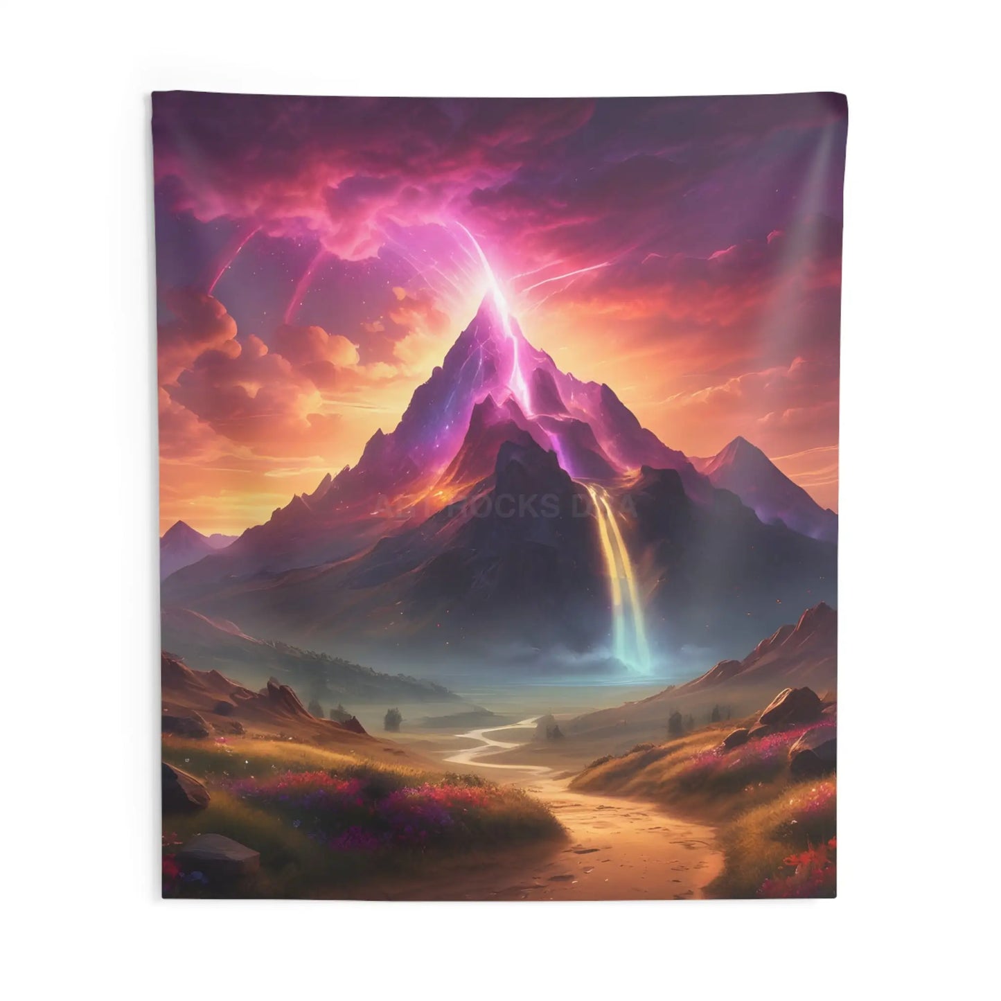 Electric Mountain Wall Tapestry Vibrant Decor Home Aesthetic Nature Inspired Art Boho Wall Hanging Gift for Nature