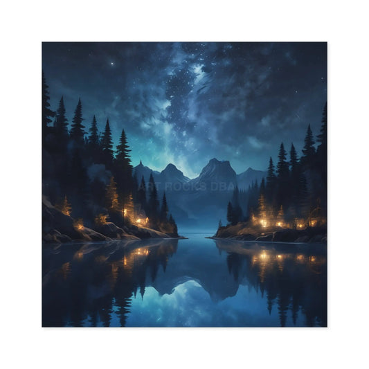 Enchanting Nightscape Stickers Nature Decor Outdoor Aesthetic Unique Gift for Nature Lovers Laptop & Water Bottle Decor