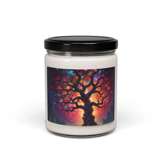 Enchanting Rainbow Crystal Tree of Life Scented Soy Candle | Cozy Home Decor Aromatherapy Gift Spiritual Gift Wellness