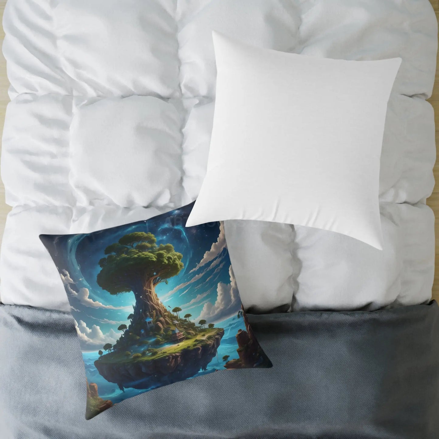 Fantasy Tree Square Poly Canvas Pillow Decorative Throw Cushion Cozy Home Décor Unique Gift for Nature Lovers Dreamy