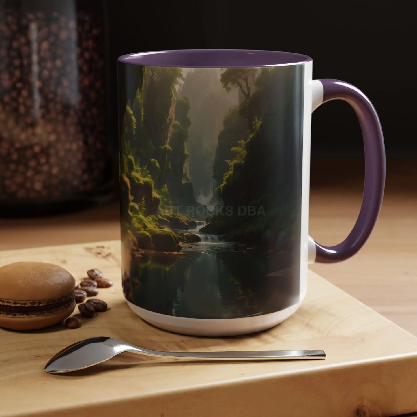Fern Forest River Accent Coffee Mug — Serene Nature Landscape 11/15oz - Mug