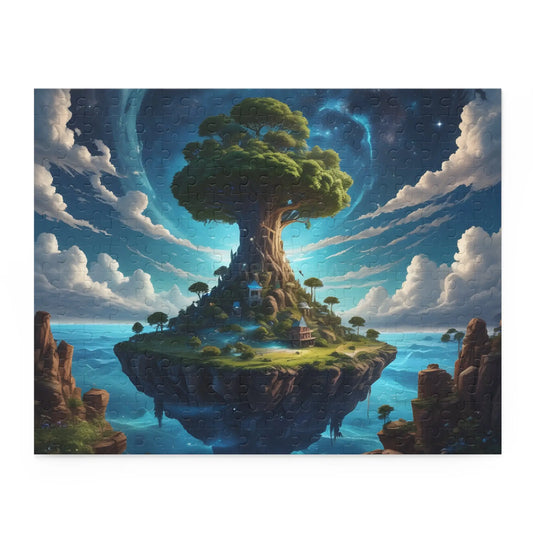 Floating Island Tree Puzzle — Fantasy Landscape Jigsaw (120/252/500 pcs) - 14’’ × 11’’ (252 pcs) - Puzzle
