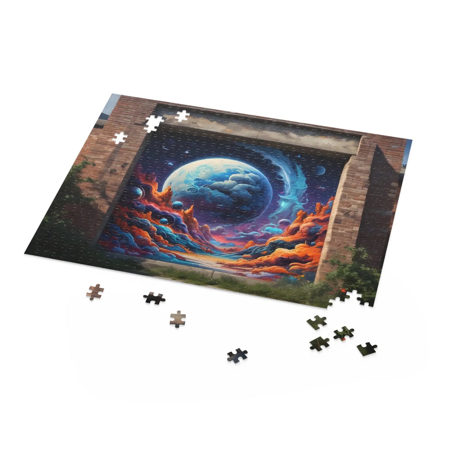 Galactic Graffiti Jigsaw Puzzle — Planet & Nebula Art (120/252/500 pcs) - Puzzle