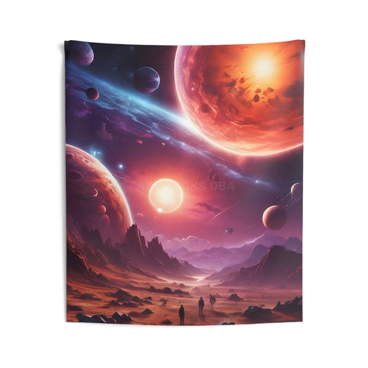 Galactic Psychedelic Tapestry Cosmic Wall Decor Space Art Hanging Celestial Home Decor Bedroom Aesthetic - 50’’ × 60’’