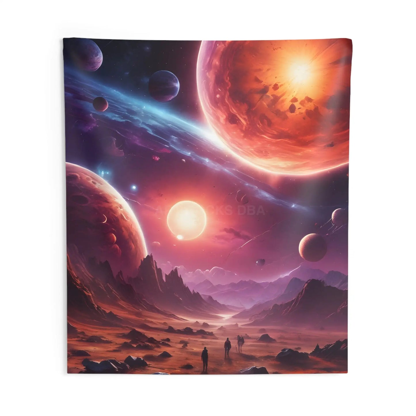 Galactic Psychedelic Tapestry Cosmic Wall Decor Space Art Hanging Celestial Home Decor Bedroom Aesthetic - 88’’ × 104’’