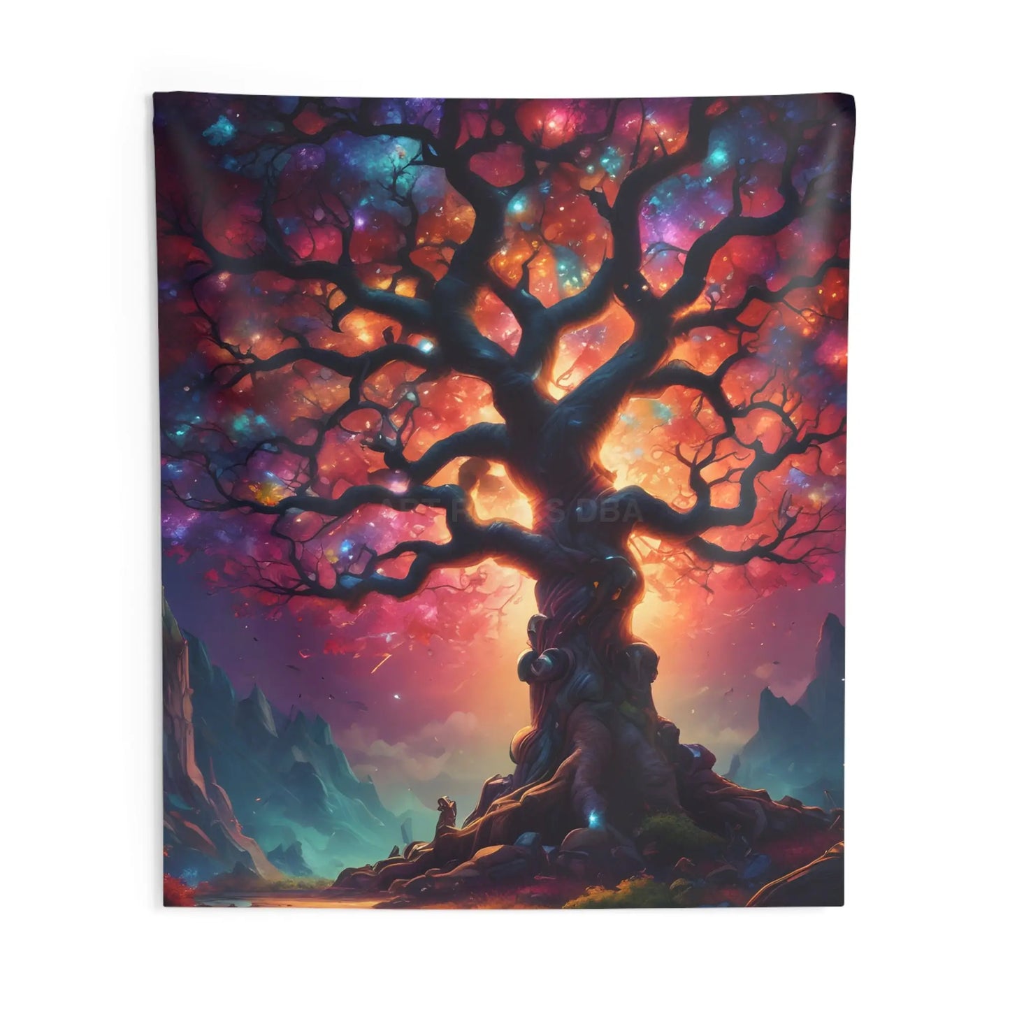 Galactic Tree of Life Wall Tapestry | Bohemian Home Decor Nature-Inspired Wall Hanging Cozy Bedroom Accent Art