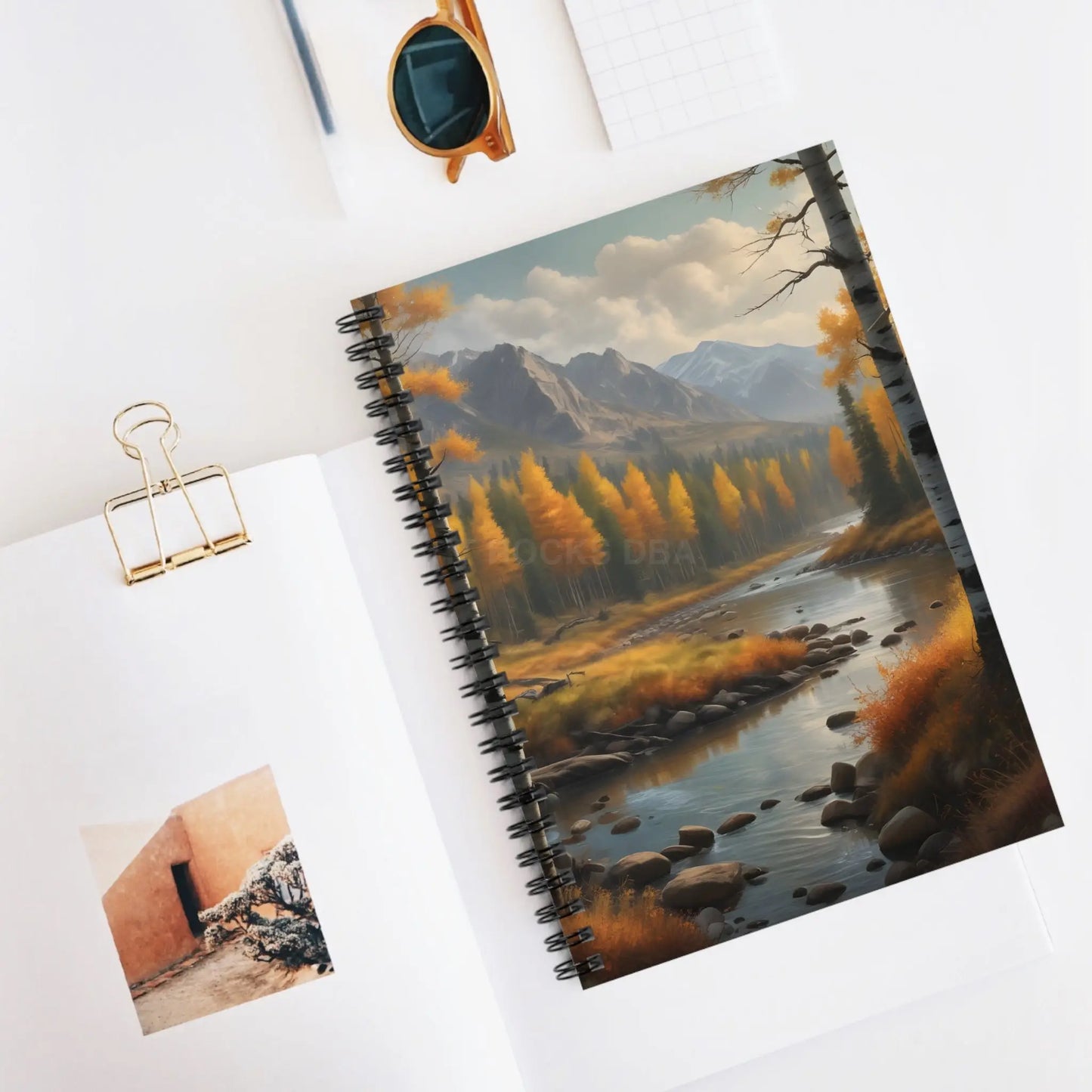 Golden Aspen Landscape Spiral Notebook - Perfect for Nature Lovers Journaling Back to School Gift for Artists Writing