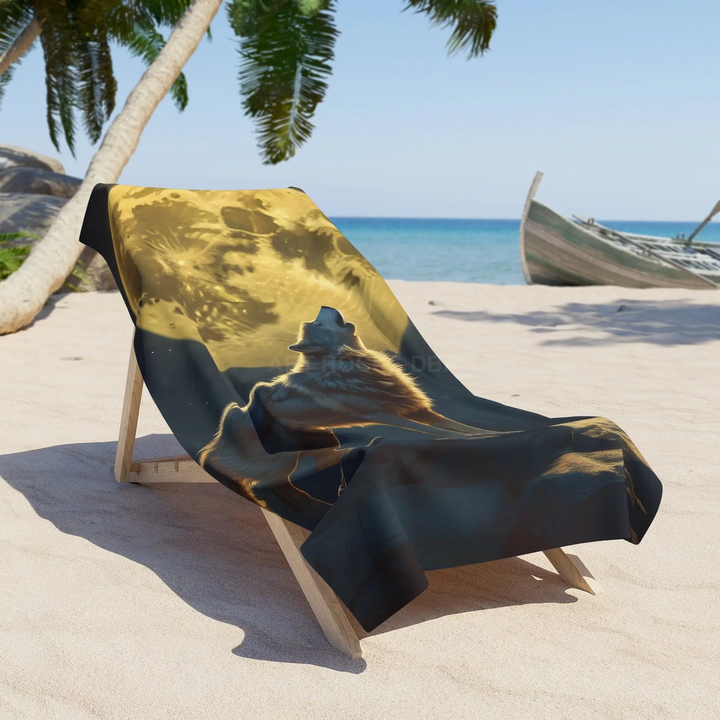 Howling Wolf Beach Towel - Home Decor