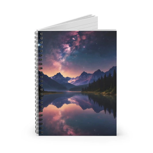 Lake Reflecting the Stars Spiral Notebook - Ruled Line Notebook for Writers Journaling Gift for Nature Lovers Travel
