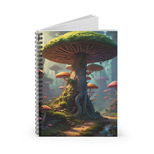 Magical Mushroom Spiral Notebook - Ruled Lines Cute Notebook for Students Gift for Nature Lovers Journal for Writing