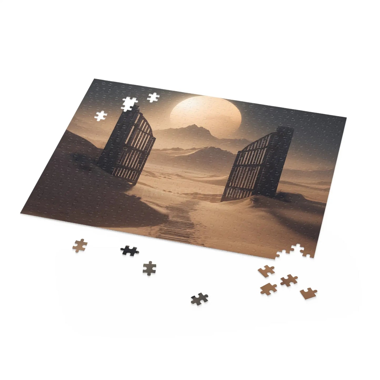 Moonlit Desert Gate Jigsaw (120/252/500 Pieces) - Puzzle